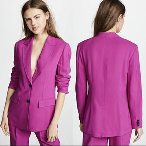 3.1 Phillip Lim Tailored Fuchsia Bright Two Button Blazer Jacket Oversized sz.0